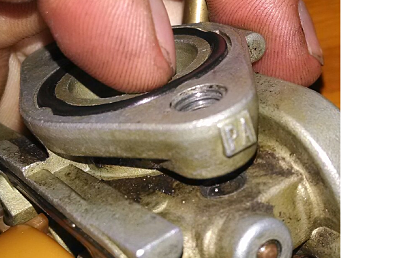 you can see where the bolt dug in on the outside