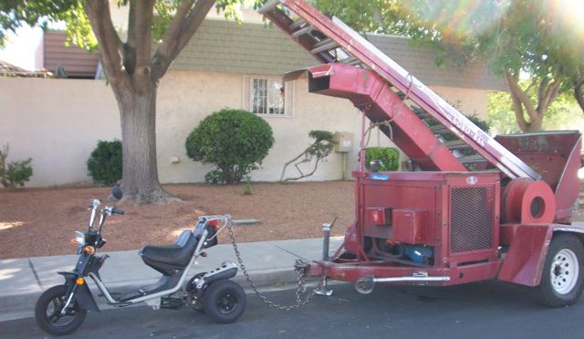 The hitch is kinda big . I just use the chain ...But I like to get a good running start . * I will just drag it down the freeway .