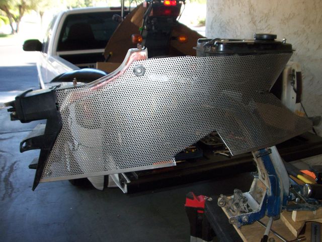 Used an old frame and tank to get the cuts right .