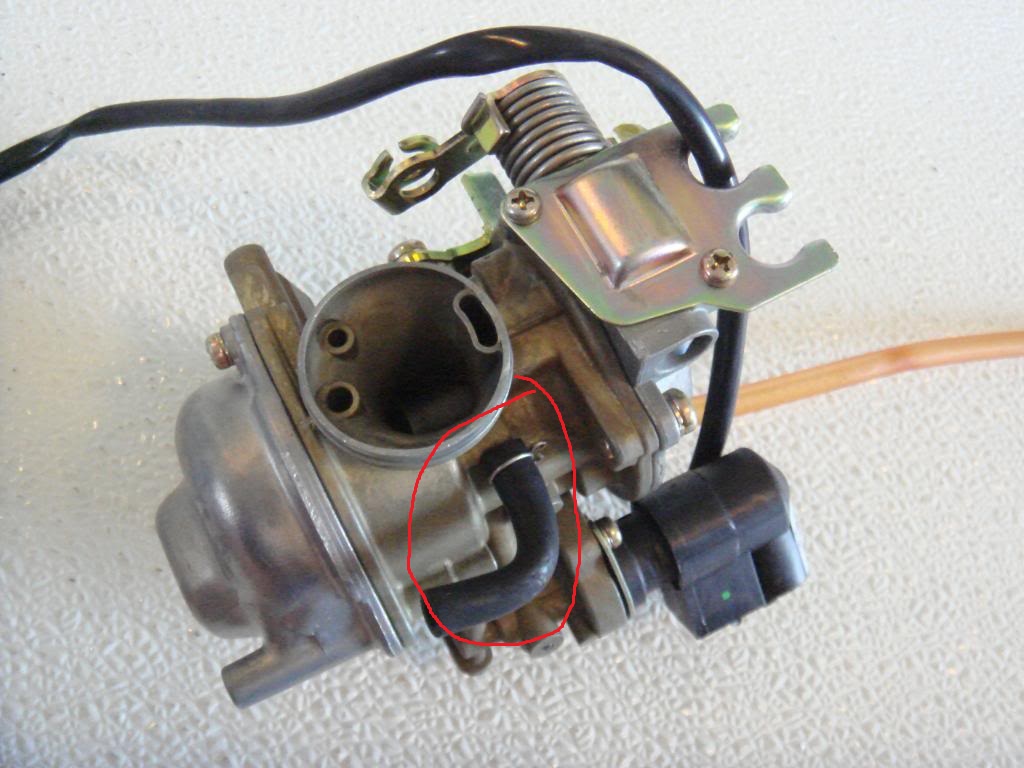 Tube on carburetor