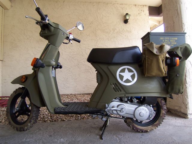 Army Spree w/ camo tires &amp; Ammo trunk.